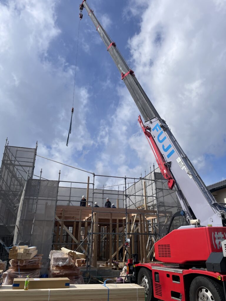 三本柳にて新築建て方
